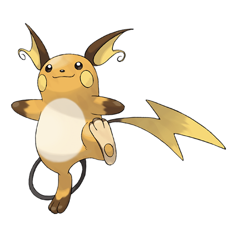 Official Raichu Pokédex artwork