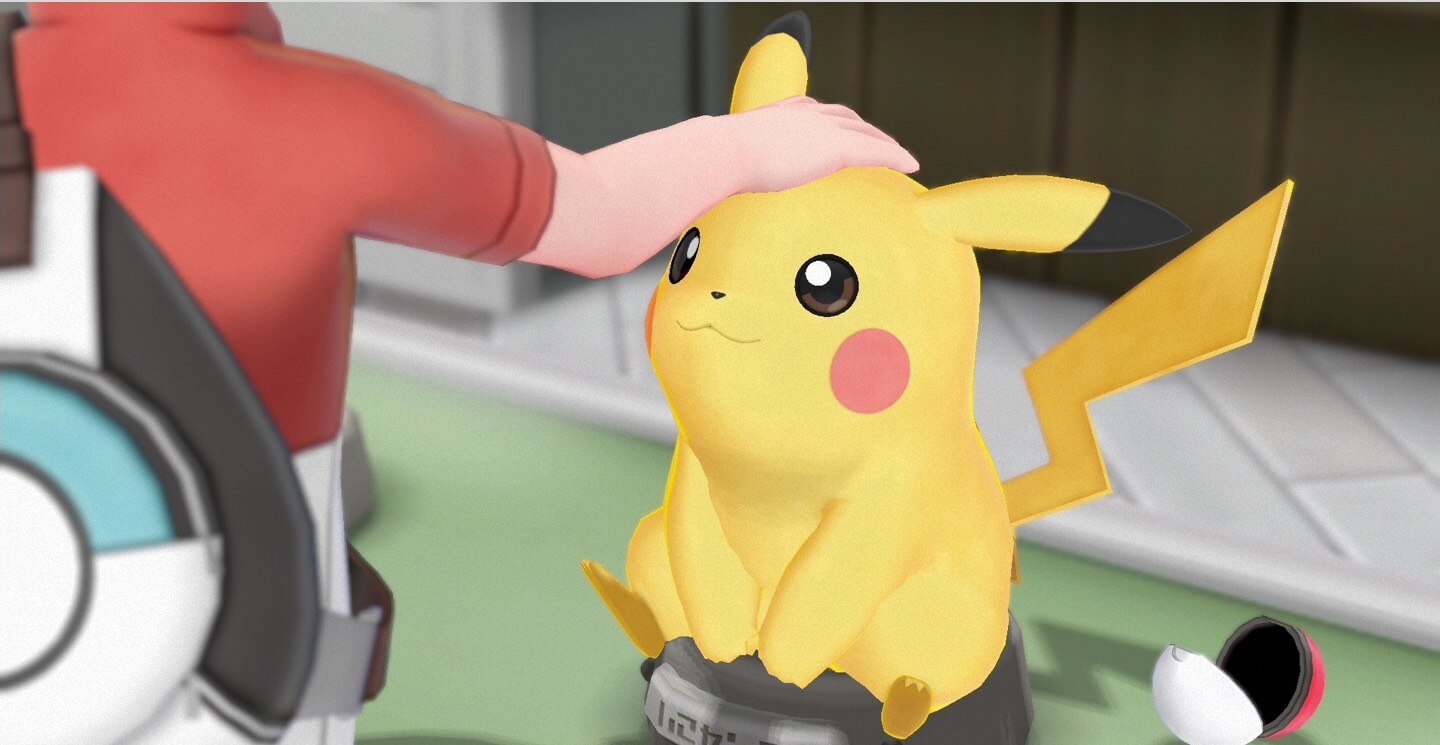 Pikachu and a trainer overlooking Kanto in official Pokémon Let’s Go artwork