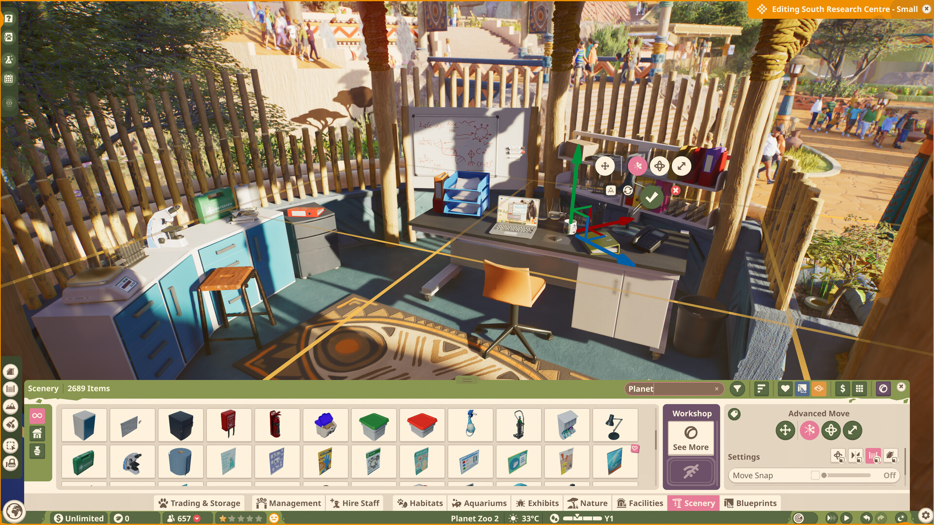 Planet Zoo 2 blueprint and construction interface