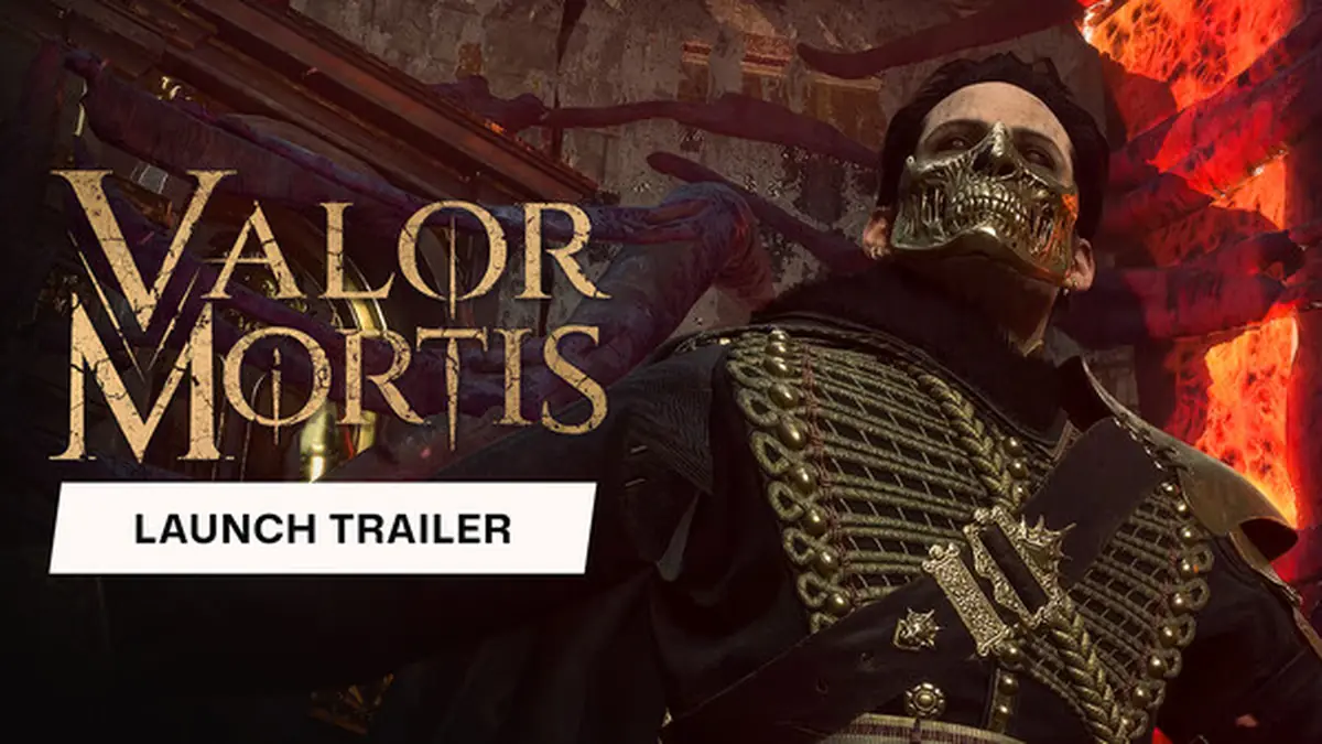Official Valor Mortis launch trailer cover frame carrying the Launch Trailer title card